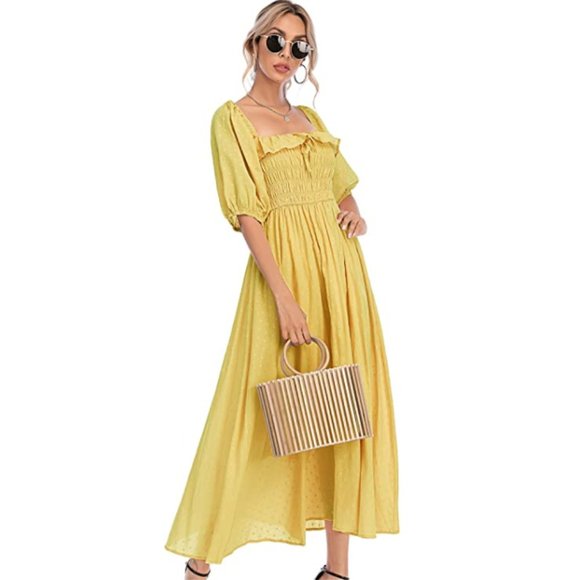 Women Summer Half Sleeve Cotton Ruffled Vintage - Picture 2 of 4